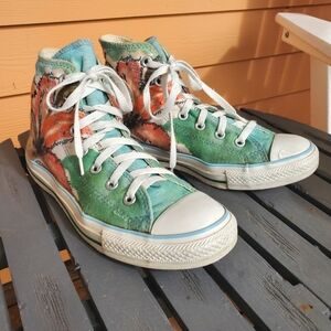 Rare Vintage Converse Floral Poetic Hightops